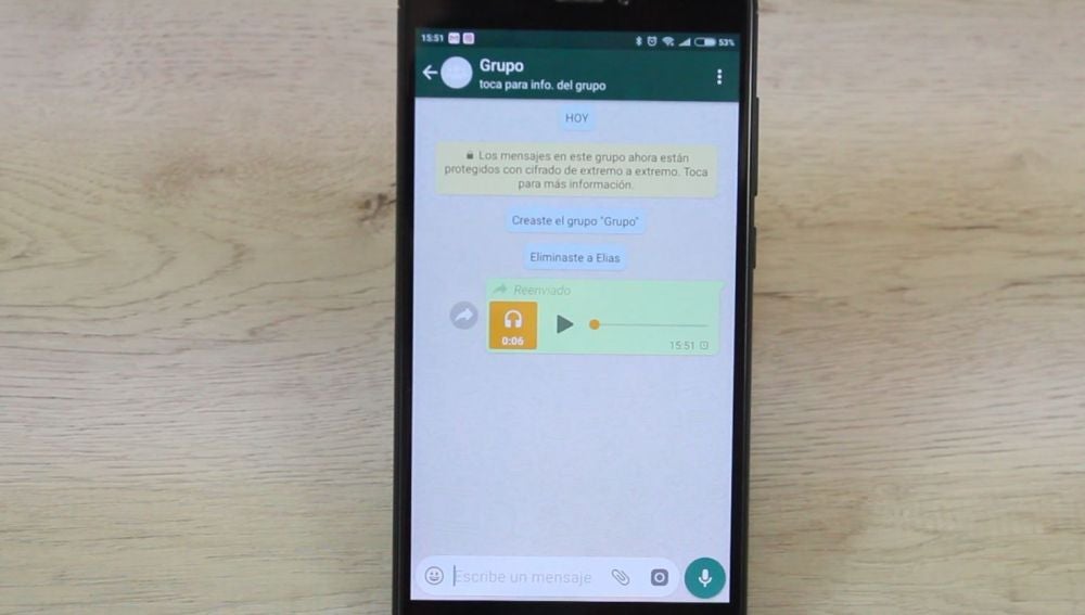 Audio en Whatsapp