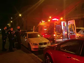 Imagen de una ambulancia en Moratalaz Imagen de una ambulancia en Moratalaz