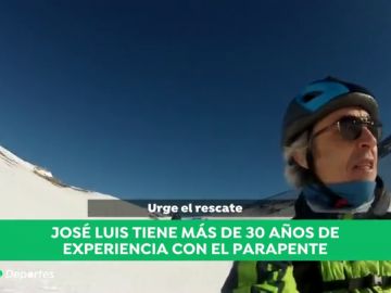 José Luis, un experto del parapente: lleva más de 30 años volando, una experiencia que puede ser clave para sobrevivir