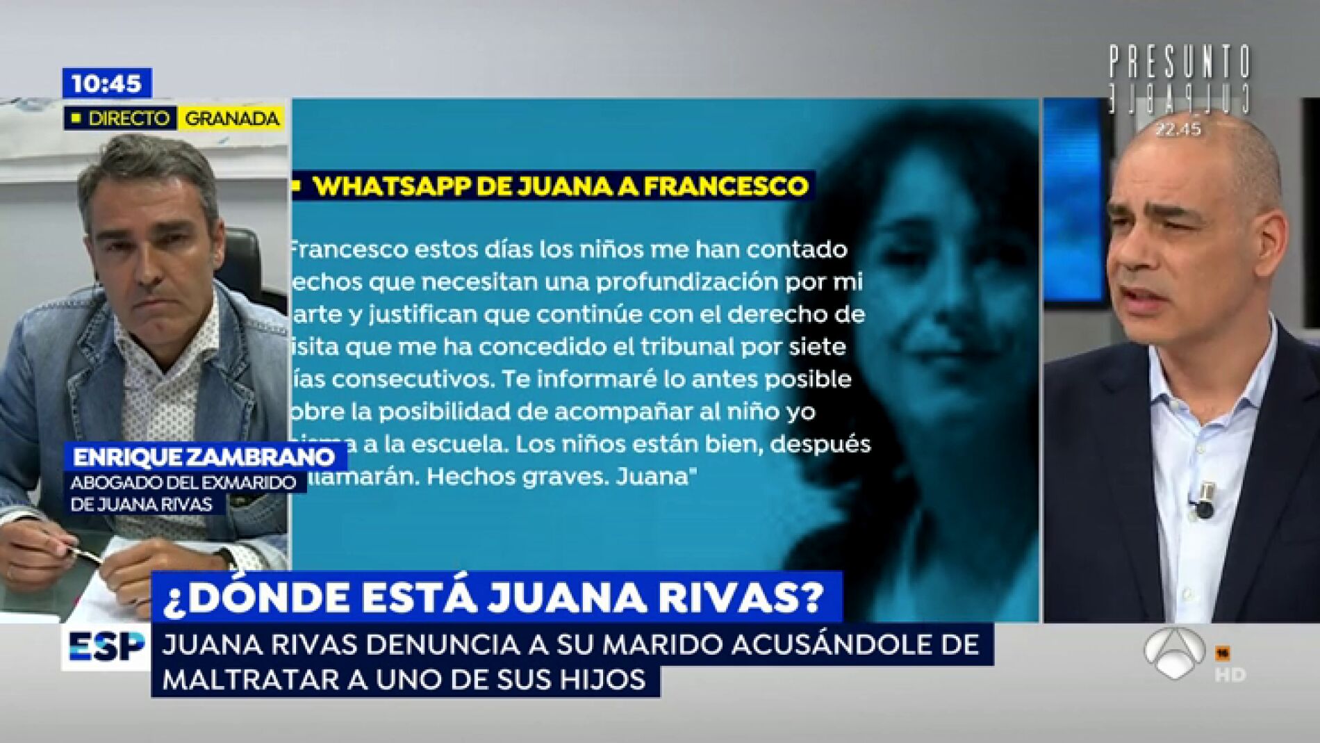 Los mensajes de WhatsApp de Juana Rivas a su exmarido para no devolver a sus hijos: "Los ni&ntilde;os me han contado hechos graves"