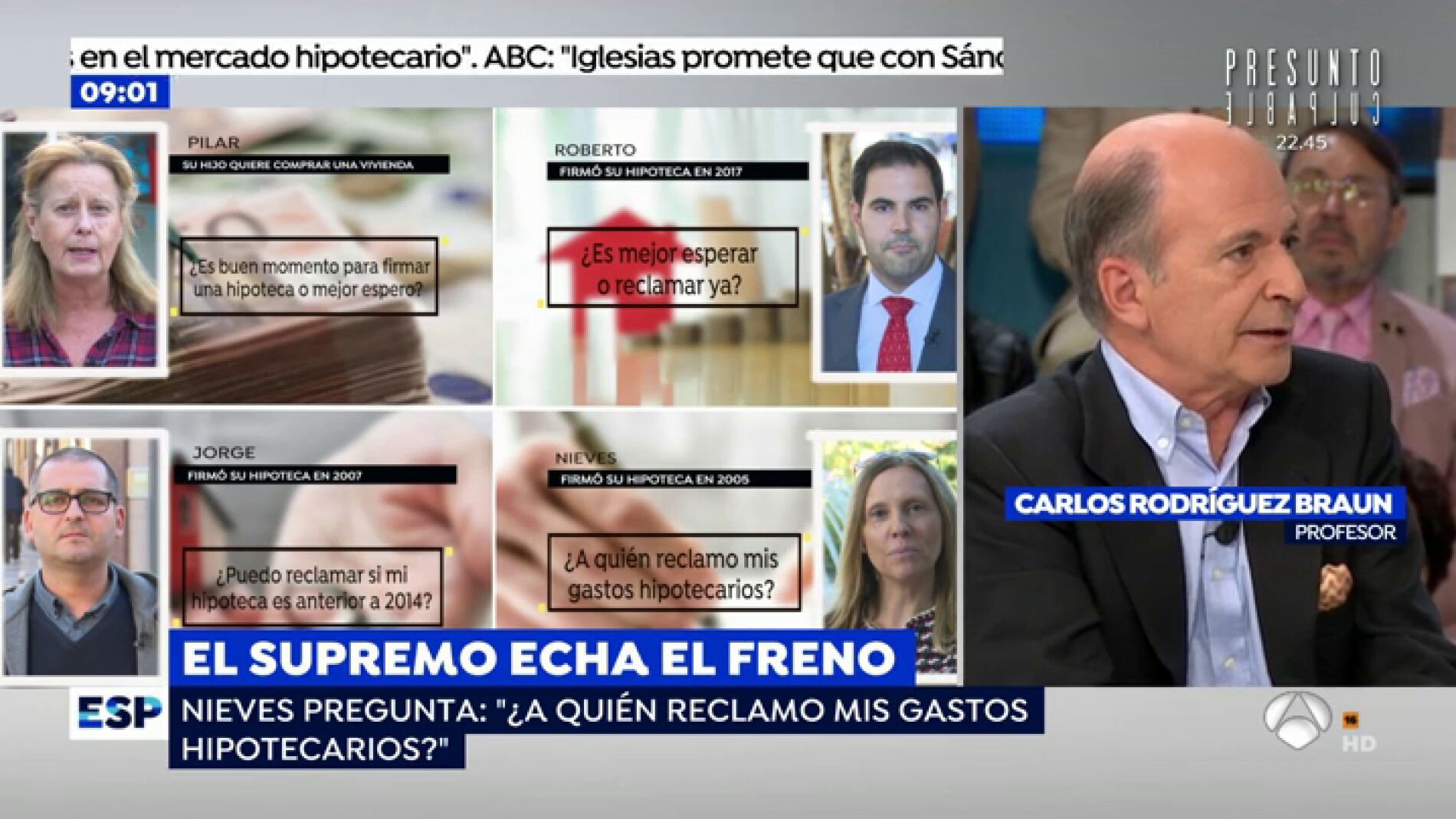 Carlos Rodr&iacute;guez, catedr&aacute;tico de Econom&iacute;a, detalla la medidas que tenemos que adoptar con la hipoteca