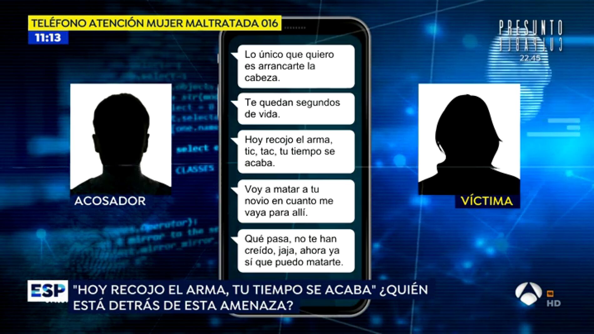 Las terribles amenazas de muerte a una joven de su expareja: "Te quedan segundos de vida, tu tiempo se acaba"