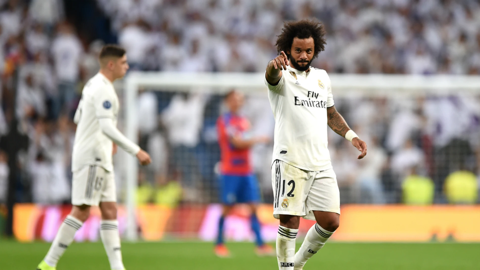 Marcelo celebra un gol Marcelo celebra un gol