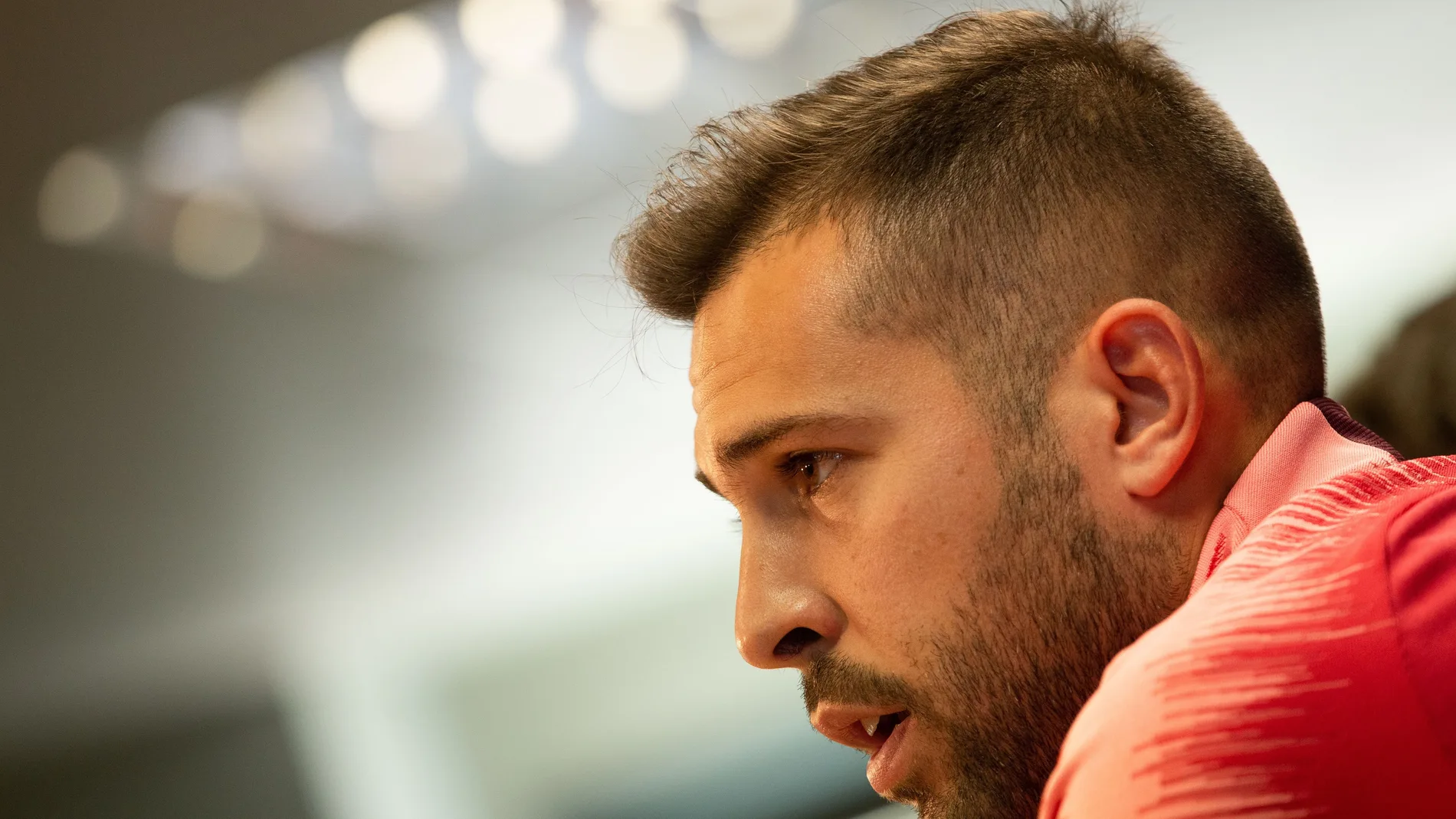 Jordi Alba, en rueda de prensa Jordi Alba, en rueda de prensa
