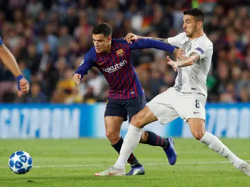 Coutinho, en acción ante el Inter Coutinho, en acción ante el Inter