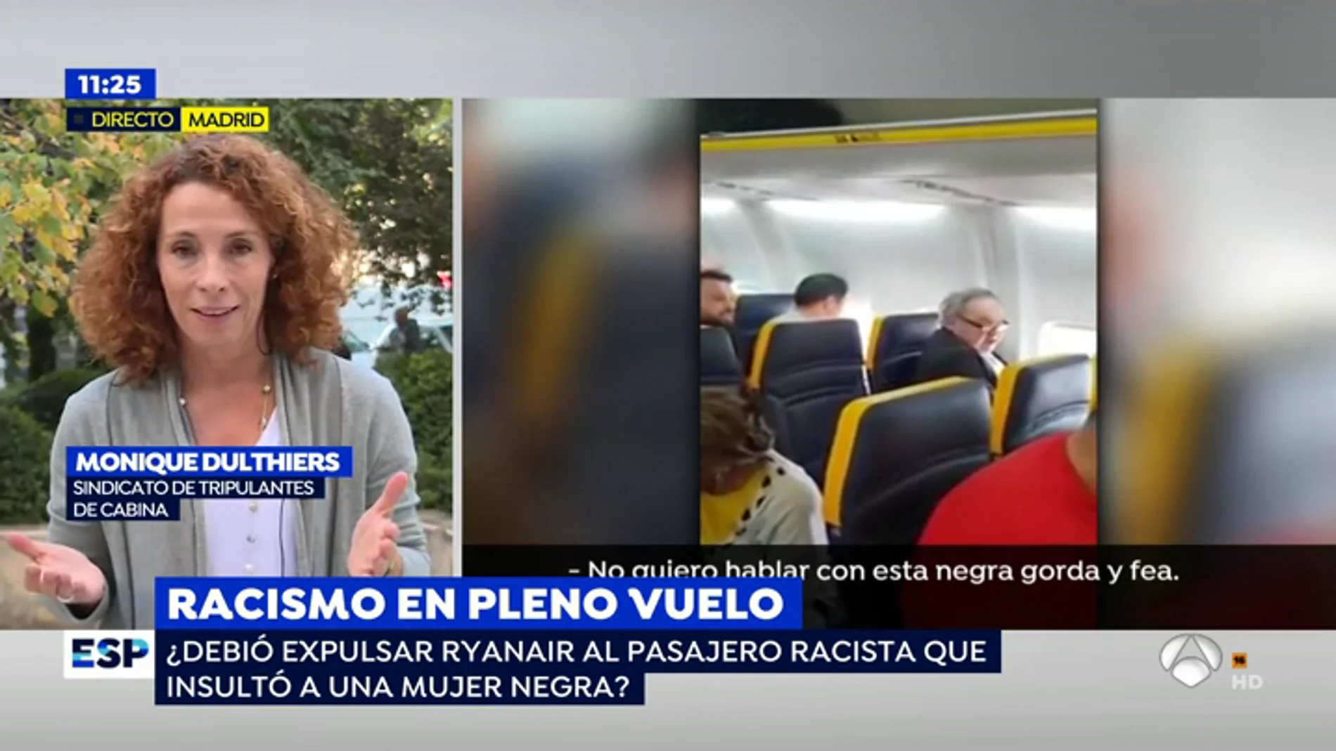 La Representante del Sindicato de Tripulantes de Cabina explica la actuación de Ryanair: "La compañía trabaja con mucha presión para cumplir sus horarios y no querían retrasar el vuelo"