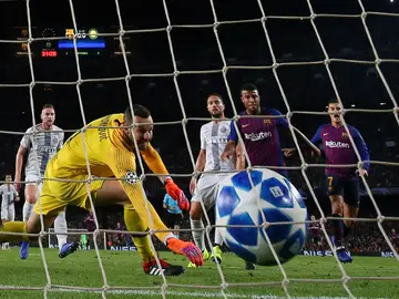 Rafinha, en el momento de anotar ante el Inter Rafinha, en el momento de anotar ante el Inter