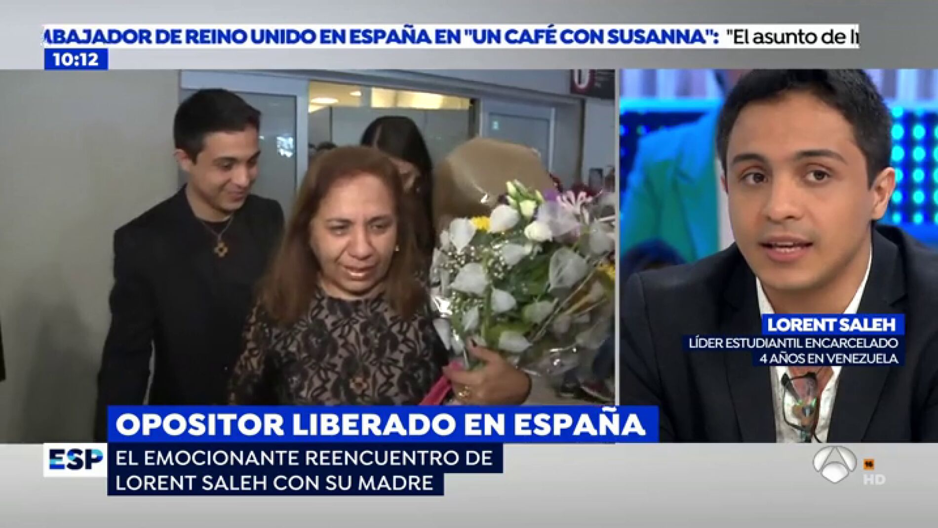 Lorent Saleh: "Hay una generaci&oacute;n de j&oacute;venes perseguida en Venezuela que esta clamando auxilio a Europa"