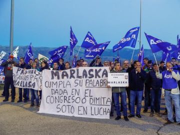Los sindicatos representativos en Prisiones durante el piquete organizado en Soto del Real