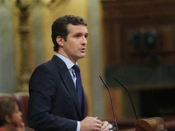 El líder del PP, Pablo Casado