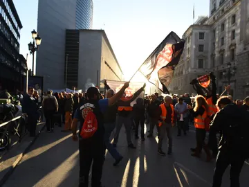 Manifestación de taxistas en Madrid Manifestación de taxistas en Madrid