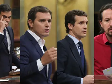 Pedro Sánchez, Albert Rivera, Pablo Casado y Pablo Iglesias Pedro Sánchez, Albert Rivera, Pablo Casado y Pablo Iglesias