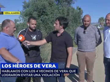 Los cuatro héroes de Vera que impidieron una violación en plena calle: "Actuamos sin dudar y evitamos una tragedia" Los cuatro héroes de Vera que impidieron una violación en plena calle: "Actuamos sin dudar y evitamos una tragedia"