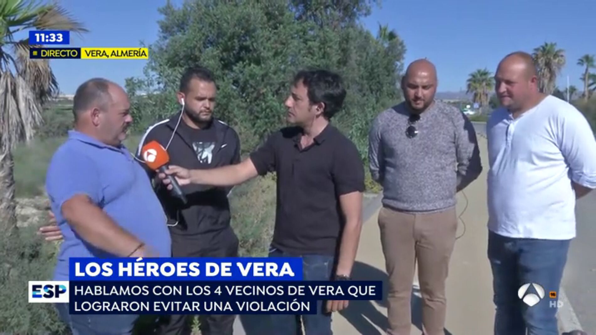 Los cuatro h&eacute;roes de Vera que impidieron una violaci&oacute;n en plena calle: "Actuamos sin dudar y evitamos una tragedia"