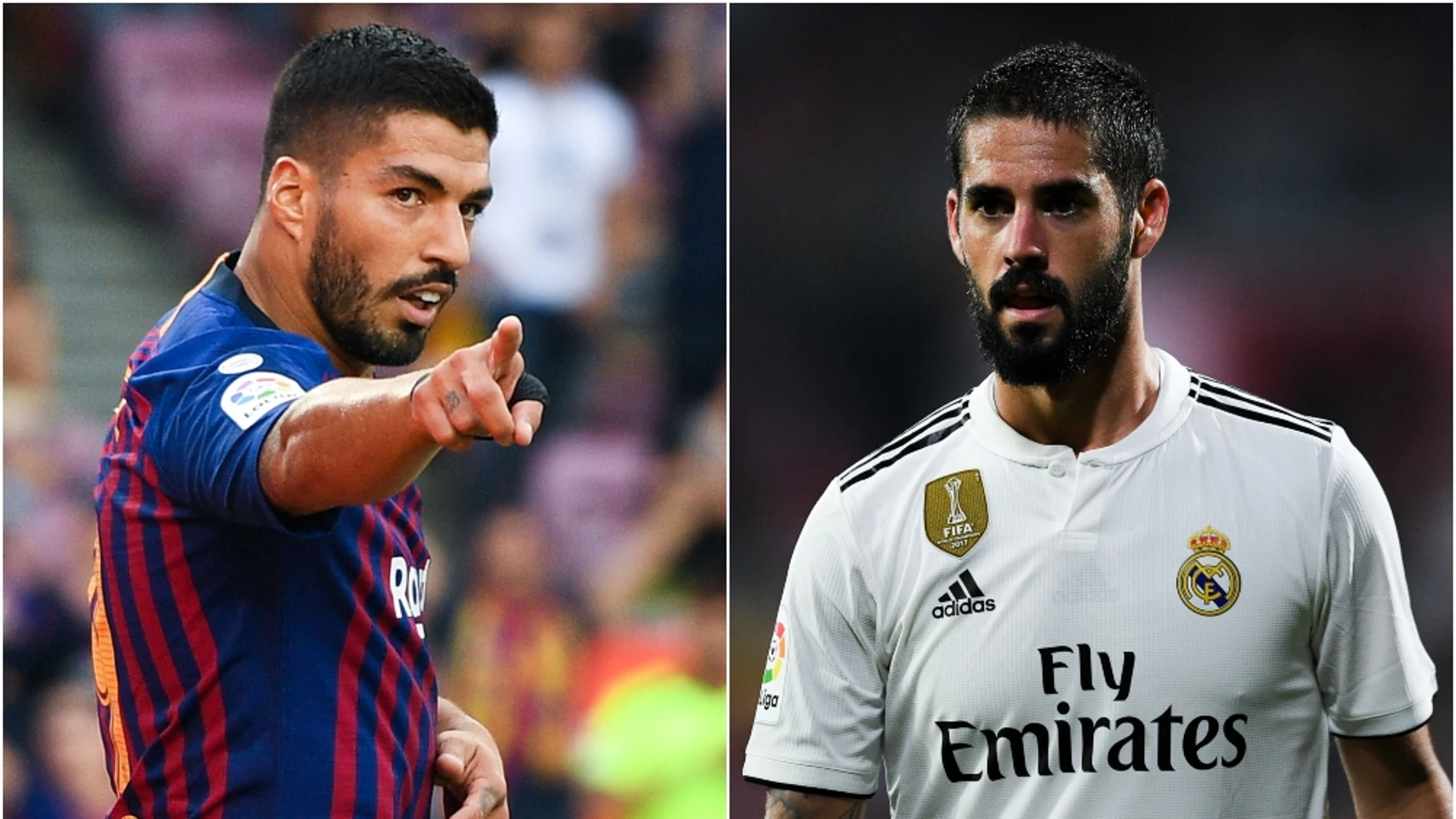 Luis Suárez vs Isco en El Clásico Luis Suárez vs Isco en El Clásico