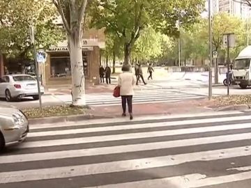 Paso de cebra en Pamplona