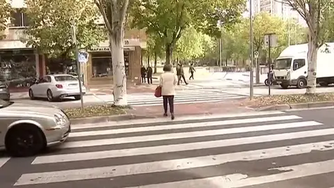 Paso de cebra en Pamplona Paso de cebra en Pamplona