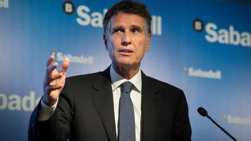 El consejero delegado del Banco Sabadell, Jaume Guardiola El consejero delegado del Banco Sabadell, Jaume Guardiola, en una rueda de prensa