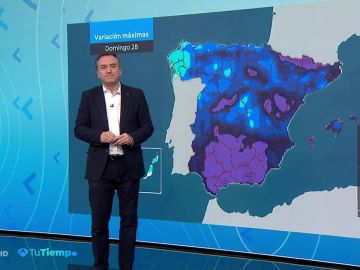 Temperaturas en descenso generalizado y muy acusado en la Pen&iacute;nsula y Baleares