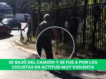 Investigan al conductor de un camión que atacó con un martillo a dos ciclistas: "Salió con todas las ganas de agredir"