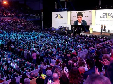 Carles Puigdemont en el acto de la Crida Nacional Carles Puigdemont en el acto de la Crida Nacional