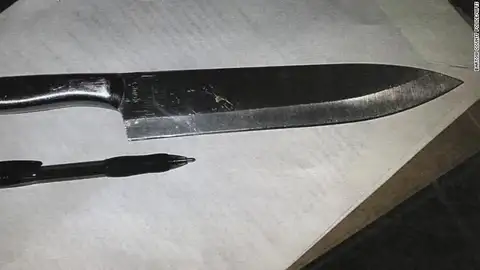 Cuchillo con el que que las niñas planeaban matar a sus compañeros Cuchillo con el que que las niñas planeaban matar a sus compañeros