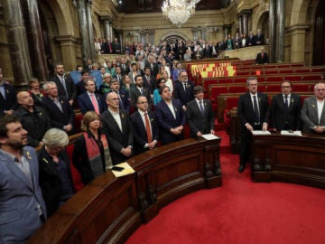 Pleno del Parlament que aprobó la DUI (Archivo)