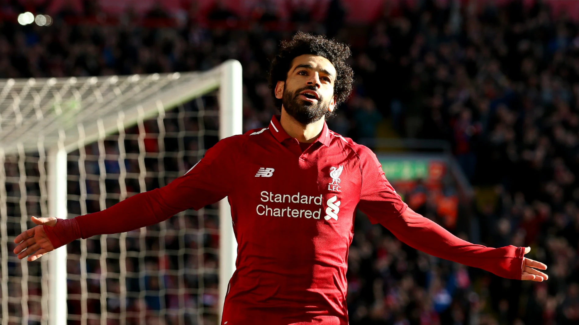 Salah celebra un gol con el Liverpool Salah celebra un gol con el Liverpool