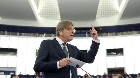 El líder de los liberales europeos, Guy Verhofstadt El líder de los liberales europeos, Guy Verhofstadt