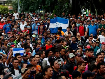 Imagen de la caravana de migrantes que quieren llegar a EEUU Imagen de la caravana de migrantes que quieren llegar a EEUU