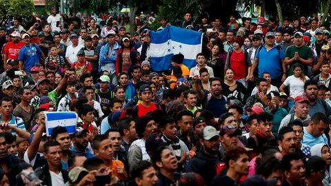 Imagen de la caravana de migrantes que quieren llegar a EEUU Imagen de la caravana de migrantes que quieren llegar a EEUU