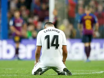 Casemiro, de rodillas Casemiro, de rodillas