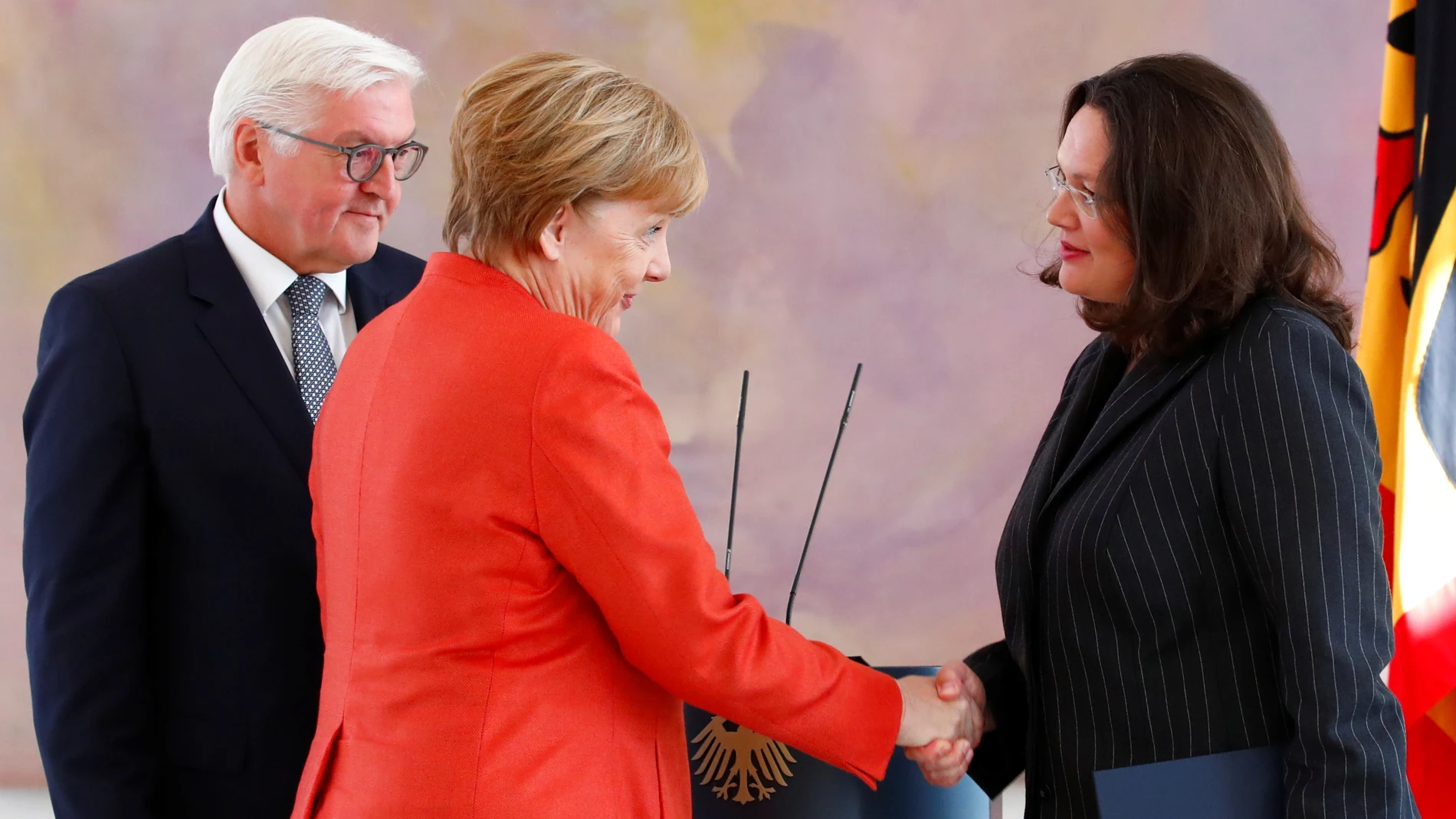 Angela Merkel y la líder del SPD, Andrea Nahles Angela Merkel y la líder del SPD, Andrea Nahles