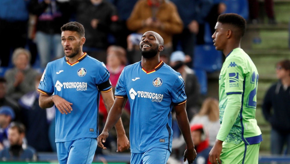 Foulquier celebra un gol con el Getafe