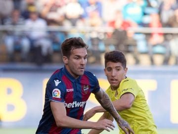 Toño García, durante un partido contra el Villarreal