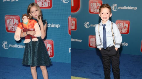 Chloe y Givin Thomas en la premiere de 'Ralph Rompe Internet'