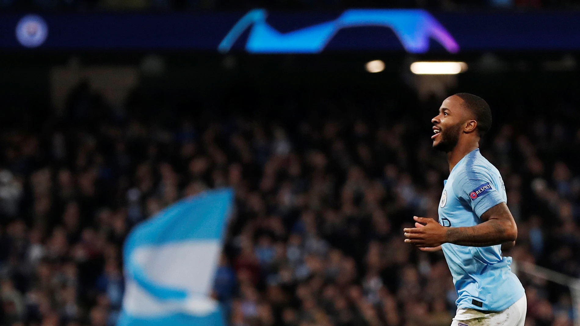 Sterling celebra su gol contra el Shakhtar Sterling celebra su gol contra el Shakhtar