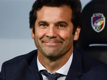 Solari, en el banquillo durante un partido Solari, en el banquillo durante un partido