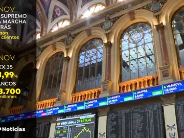 La banca da alas al Ibex 35, que rebota casi un 2% y reconquista los 9.100 puntos La banca da alas al Ibex 35, que rebota casi un 2% y reconquista los 9.100 puntos