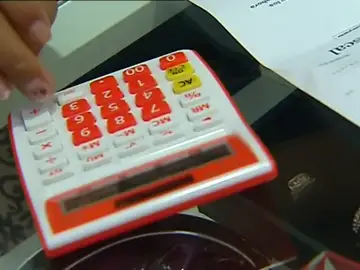 Imagen de archivo de una calculadora Imagen de archivo de una calculadora