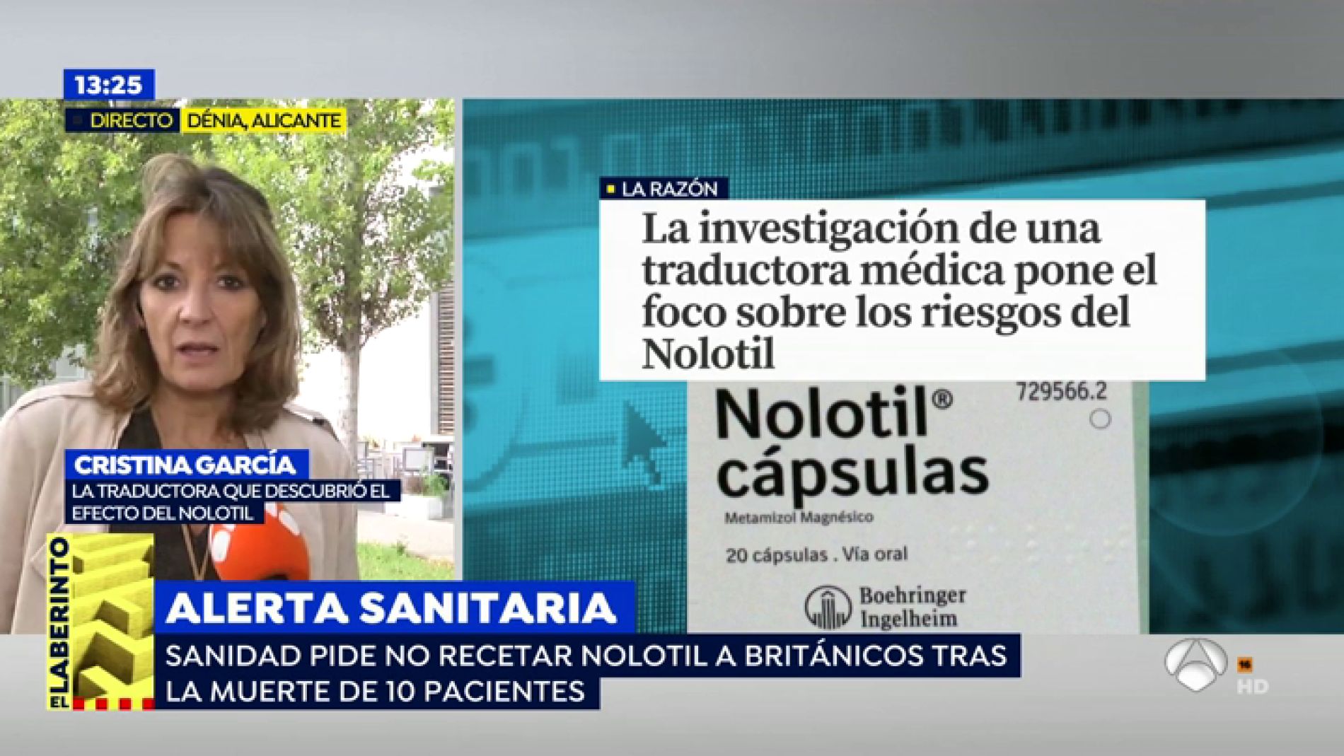 Alerta sanitaria en el consumo de Nolotil.