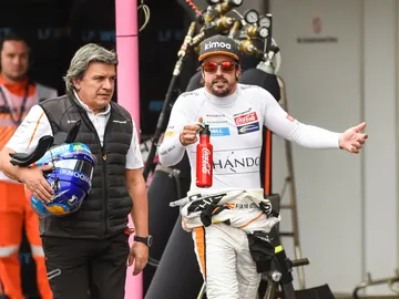 Fernando Alonso, durante el GP de México Fernando Alonso, durante el GP de México