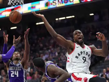 Serge Ibaka, en acción ante los Kings Serge Ibaka, en acción ante los Kings