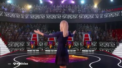 Sandra Golpe se cuela en el plató de 'La Voz' gracias a la realidad aumentada