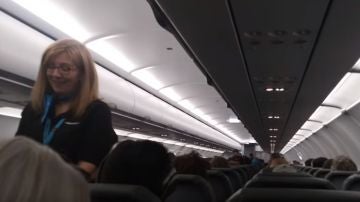 Momento durante el vuelo