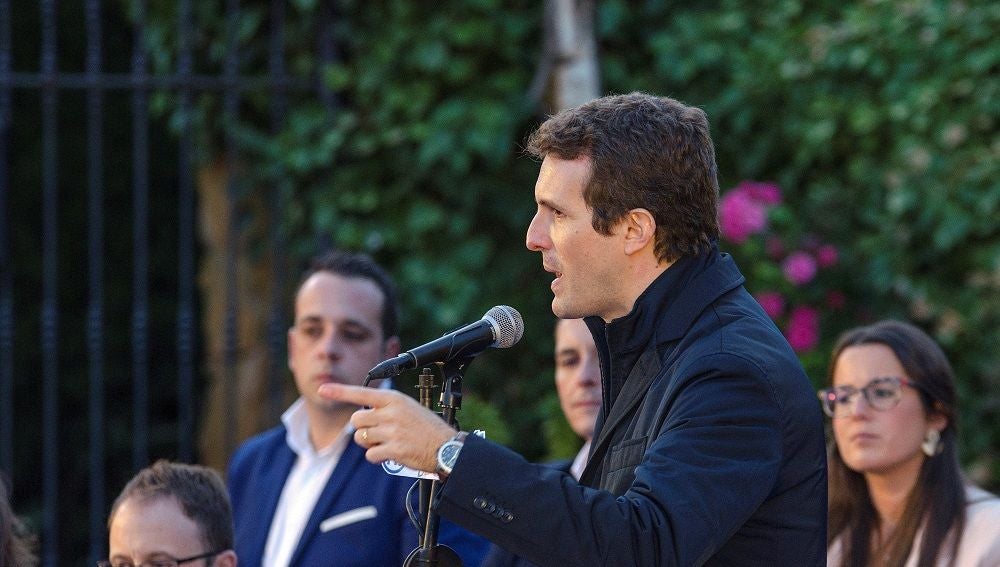 El presidente del PP, Pablo Casado