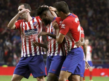 El Atlético celebra un gol