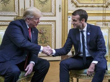 Donald Trump y Emmanuel Macron en el Elíceo
