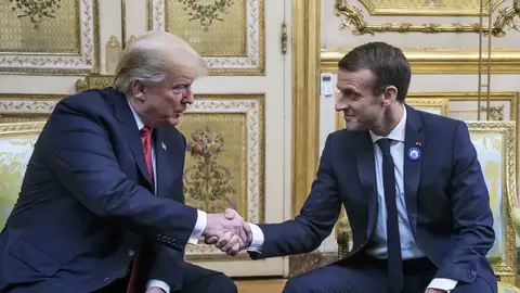 Donald Trump y Emmanuel Macron en el Elíceo Donald Trump y Emmanuel Macron en el Elíceo