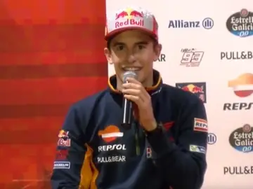 Marc Márquez, durante la fiesta en Cervera Marc Márquez, durante la fiesta en Cervera